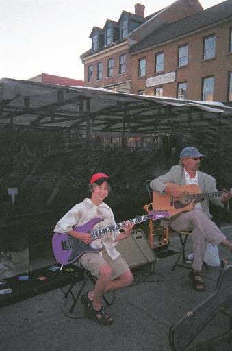 Guitarist Julian Geisterfer, and father Michael at Byward Market.