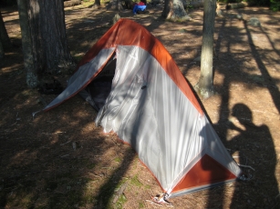 LLBean tent. flap open