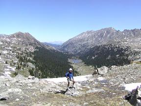 Looking North over Cross Creek, from the Pass at 11,800'